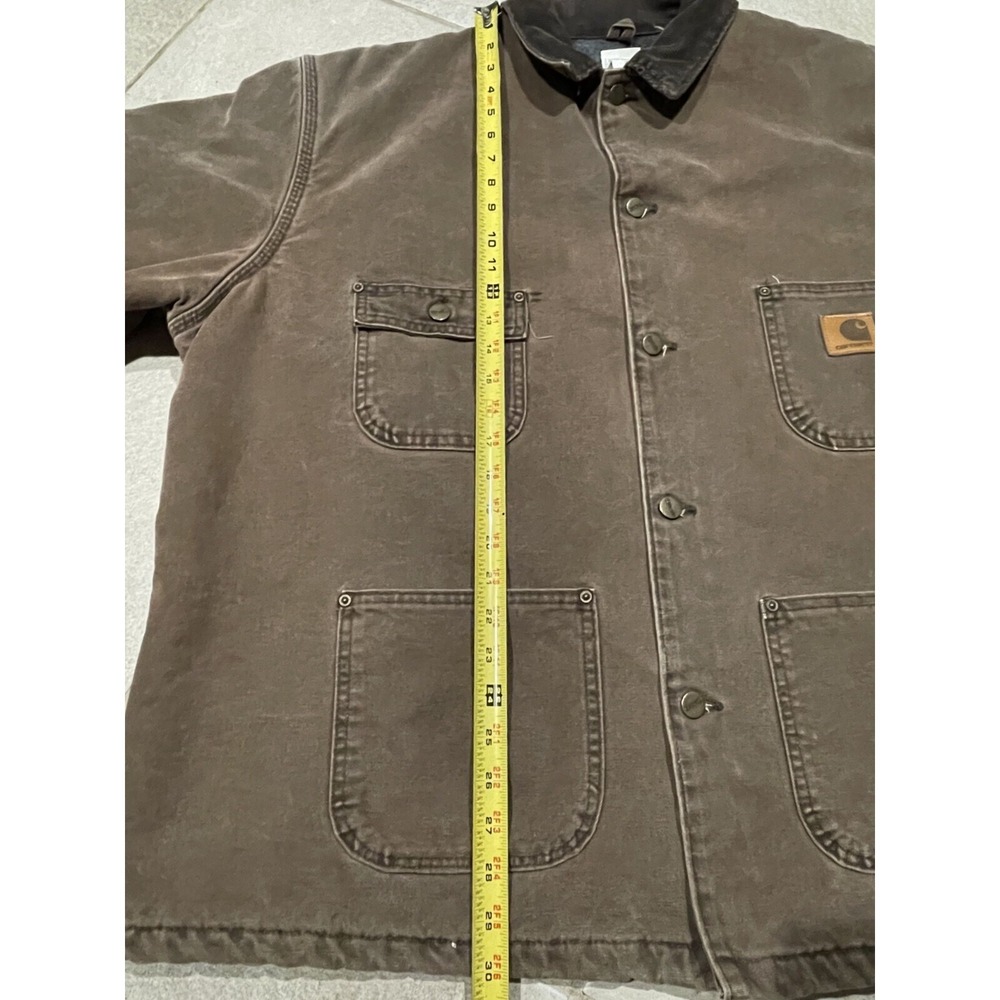 Vintage 90s Carhartt CO2 CHT Blanket Lined Chore Jacket Coat 2XL Chestnut Brown - Picture 4 of 7